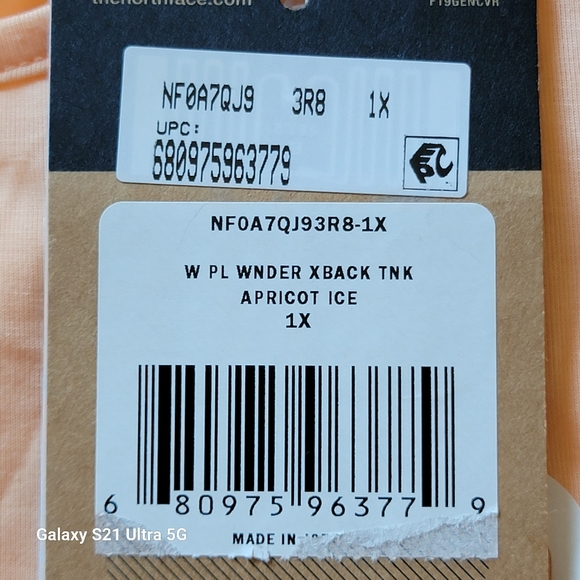 The North Face Womens Wander Crossback Cropped Tank Top Apricot Ice 1X NWT - Picture 10 of 10